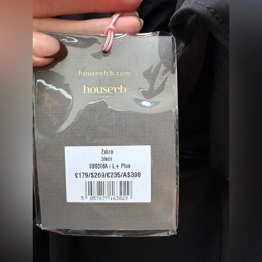 HOUSE OF CB 'Zahra' Black Plunge Maxi Dress NWT - Picture 10 of 12